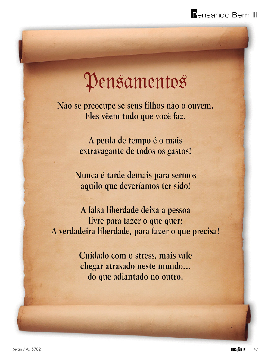 Pensando Bem III